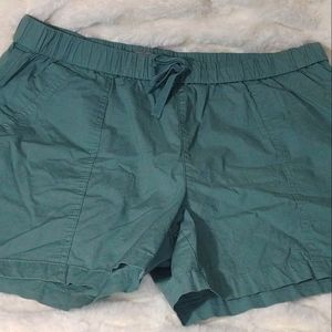 Falls Creek Green Pull on Shorts Elastic Waist  - 4.5 inch inseam